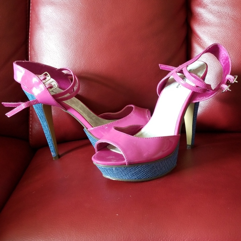 Pink and Blue Michael Antonio Heels